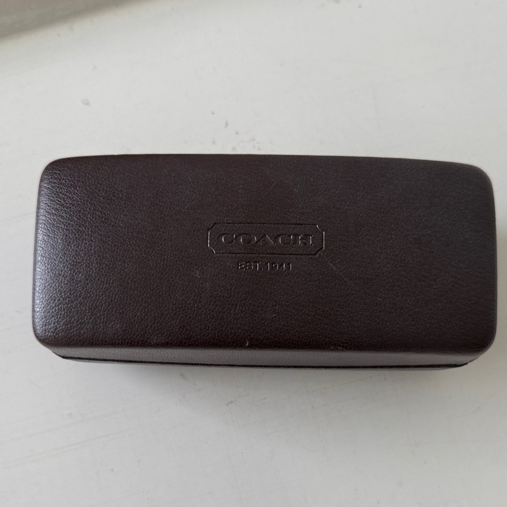 Coach Dark Brown Hard-Shell Sunglasses Eyewear Case -